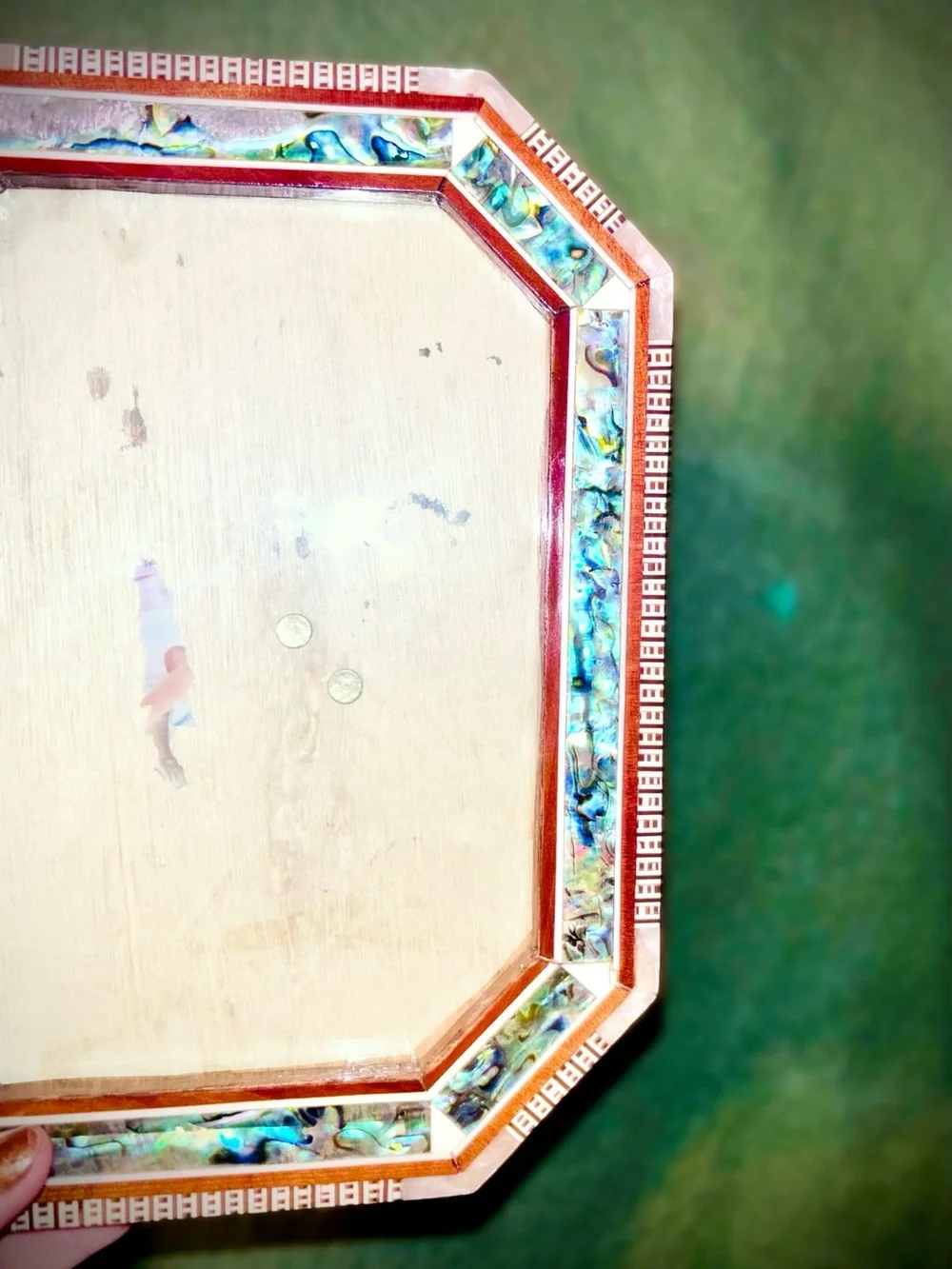 Vtg 1980s Handmade Egyptian Inlaid Paua & Abalone Shell Picture Frame